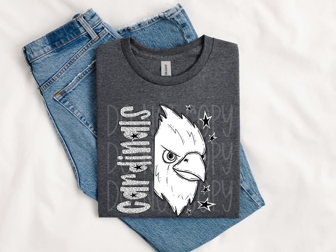 CARDINALS dotted half mascot - DTF TRANSFER (PHDC JU25)