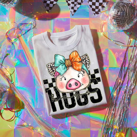 HOGS girly bow mascot - DTF TRANSFER (CST JUN25)