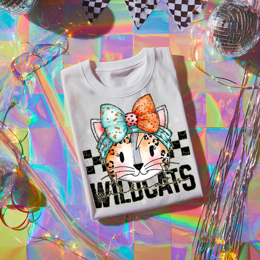 WILDCATS girly mascot - DTF TRANSFER (CST JUN25)