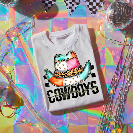 COWBOYS girly bow mascot - DTF TRANSFER (CST JUN25)