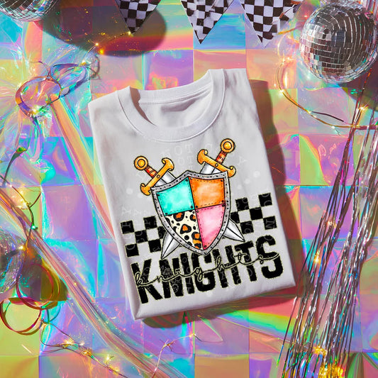KNIGHTS girly bow mascot - DTF TRANSFER (CST JUN25)