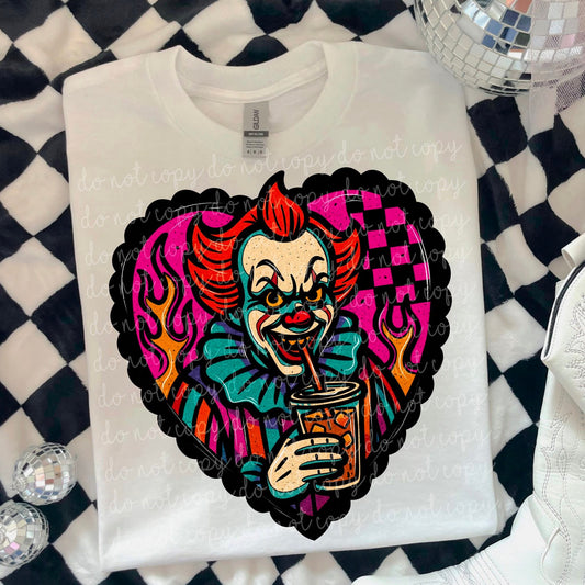 Clown Horror Hearts - DTF TRANSFER (MMDD)