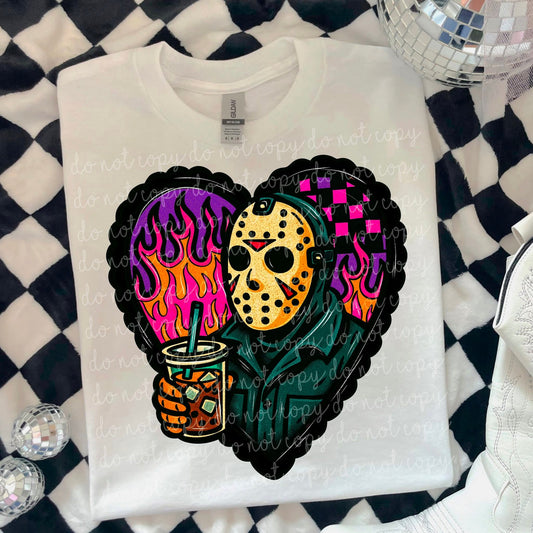 Jason Horror Hearts - DTF TRANSFER (MMDD)