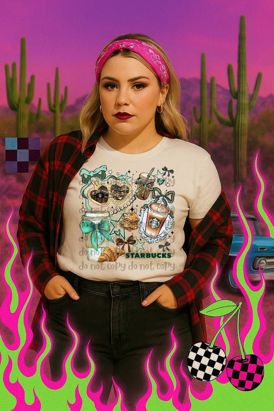 Coffee - DTF TRANSFER - (Coquette grills & Thrills Collab)