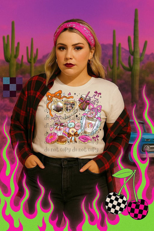 Donuts - DTF TRANSFER - (Coquette grills & Thrills Collab)