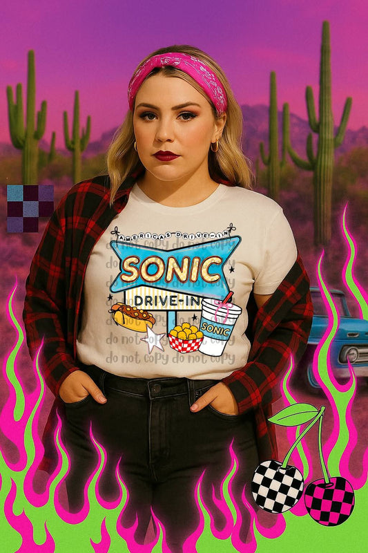 Burger drive in - DTF TRANSFER - (Coquette grills & Thrills Collab)