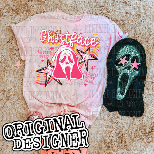 Ghostface GF horror dude - DTF TRANSFER (RHD)