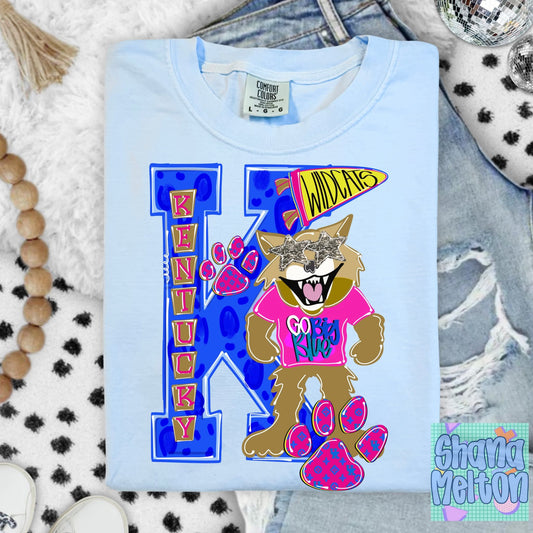 Wildcats Longhorns preppy hand drawn mascots - DTF TRANSFER (SYM)