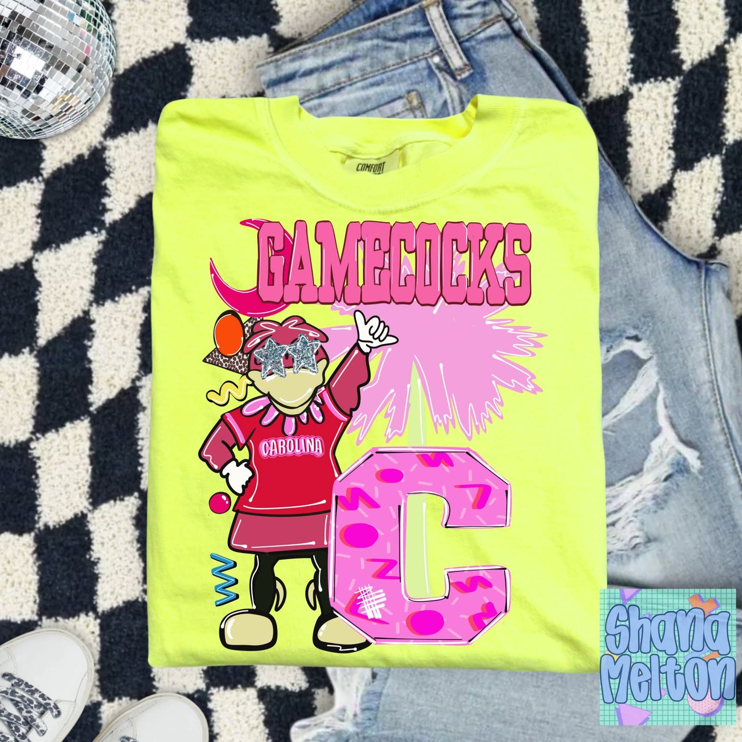 Gamecocks preppy hand drawn mascots - DTF TRANSFER (SYM)