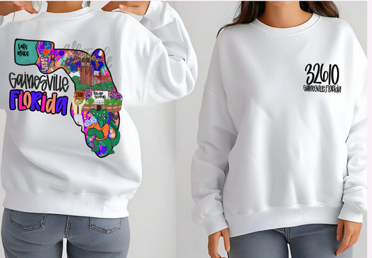 Florida colorful state hand drawn - DTF TRANSFER