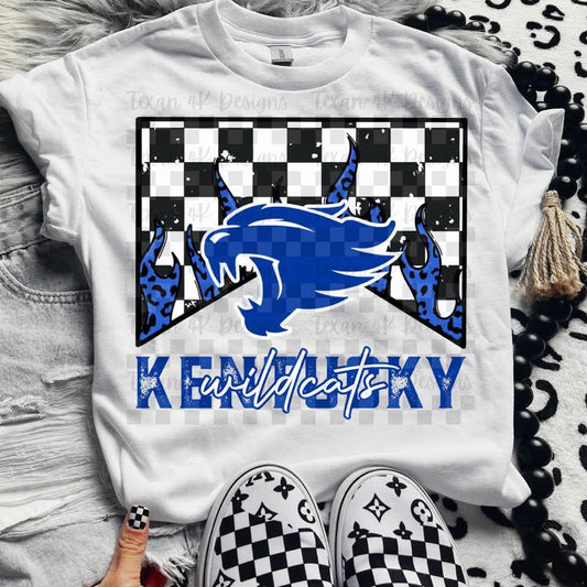 Wildcats checkered - DTF TRANSFER (T4KD)