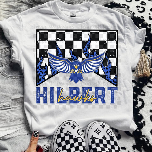 Hilbert Hawks checkered - DTF TRANSFER (T4KD)