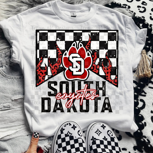 Coyotes checkered - DTF TRANSFER (T4KD)