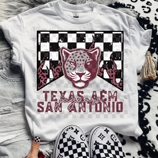 Jaguars checkered - DTF TRANSFER (T4KD)