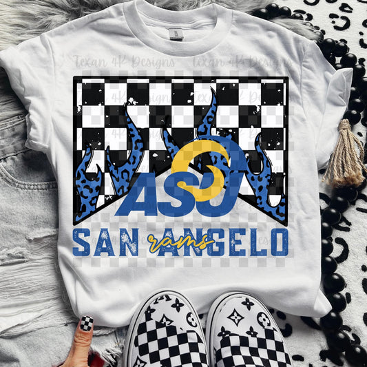 Rams checkered - DTF TRANSFER (T4KD)