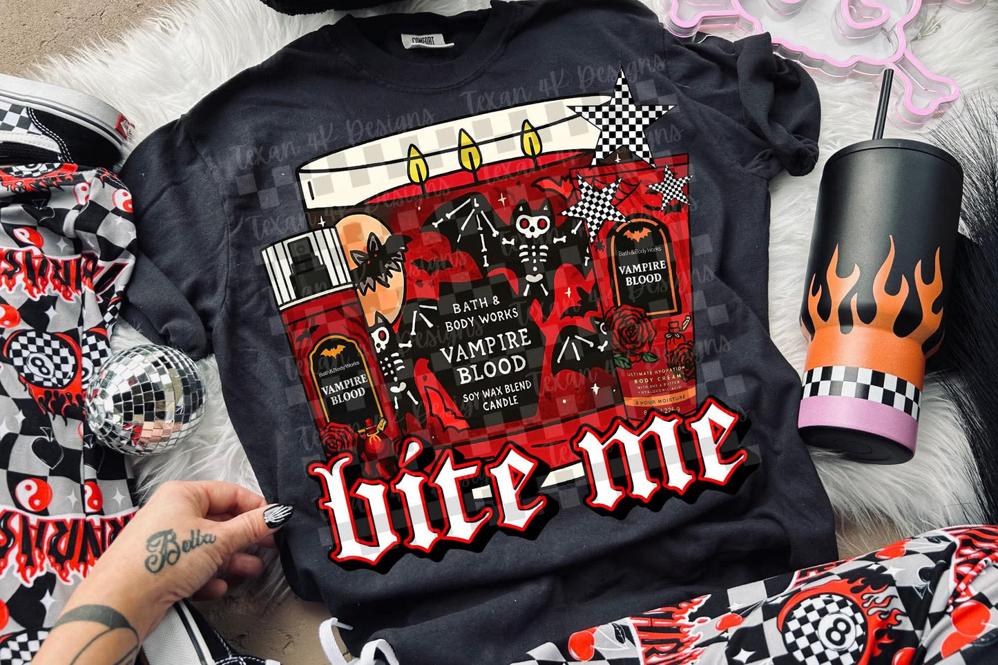 Vampire blood candles BITE ME - DTF TRANSFER (T4KD)