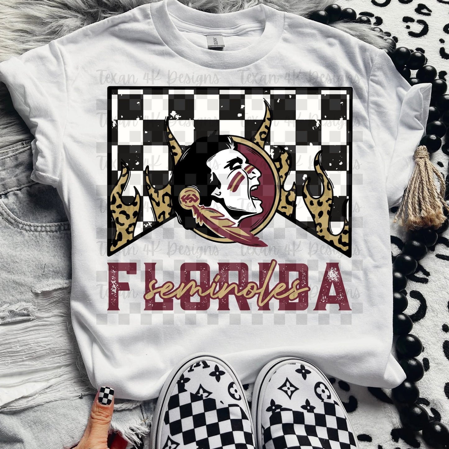 Seminoles checkered - DTF TRANSFER (T4KD)