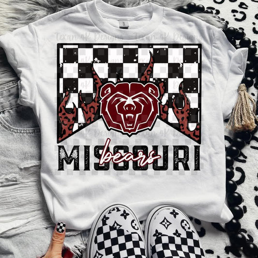 Missouri Bears checkered - DTF TRANSFER (T4KD)