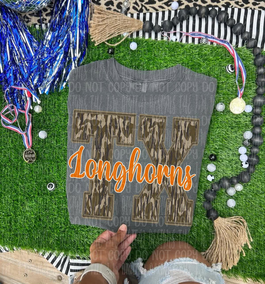 Longhorns camo - DTF TRANSFER (JMD)