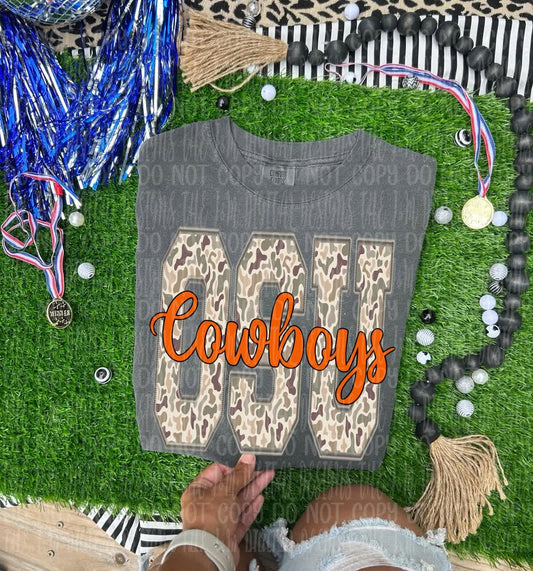 OSU Cowboys duck camo - DTF TRANSFER (JMD)