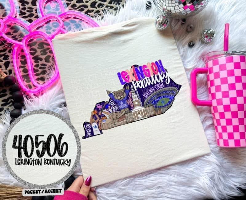 Kentucky colorful state mascot collage - DTF TRANSFER