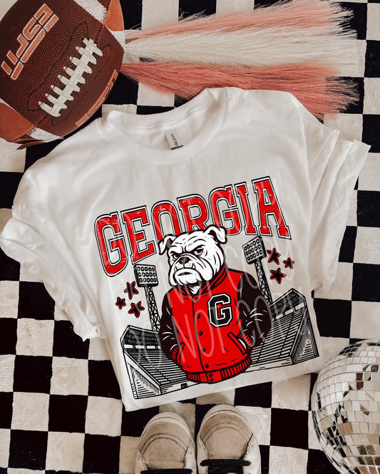 Georgia Bulldogs ; Letterman jacket mascots (DTF TRANSFER) PHDC