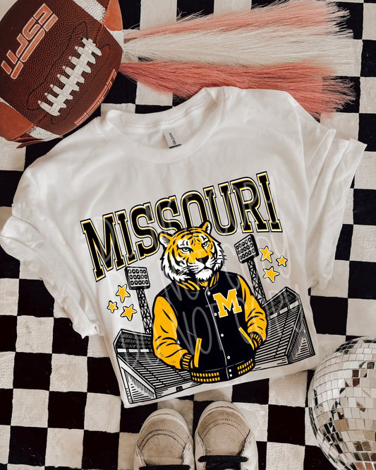 Missouri Tigers ; Letterman jacket mascots (DTF TRANSFER) PHDC