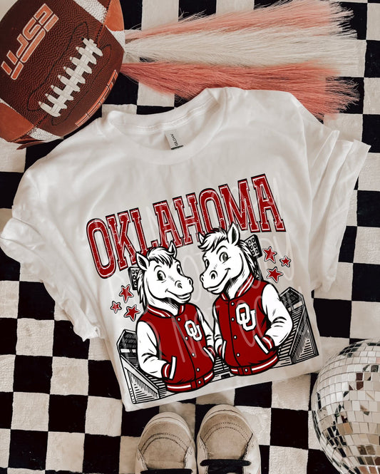 Oklahoma Sooners : Letterman jacket mascots (DTF TRANSFER) PHDC