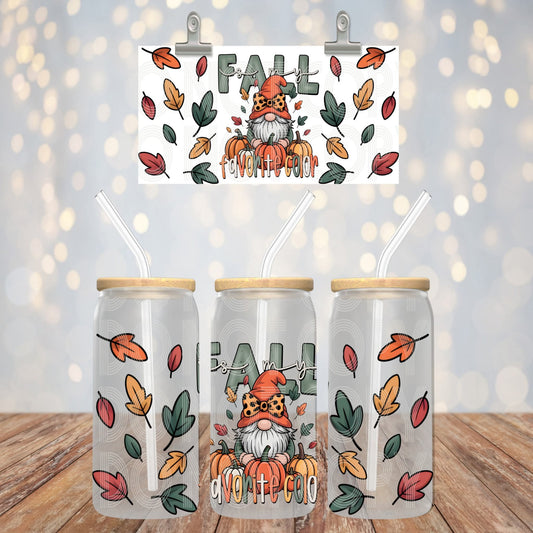 Fall is my favorite color- UV dtf wrap 16oz libbey (PHDC AG25)