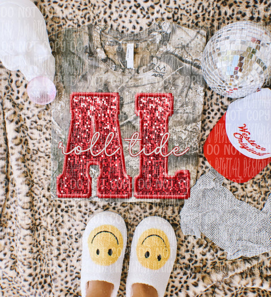 Roll tide faux sequin - DTF TRANSFER (JMD)