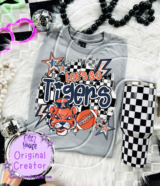 Let's go A Tigers - DTF TRANSFER (GL925)