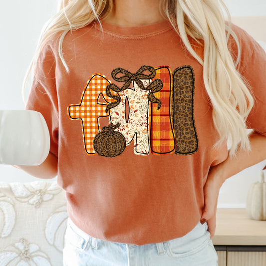 Fall bow coquette - DTF TRANSFER (DWS)