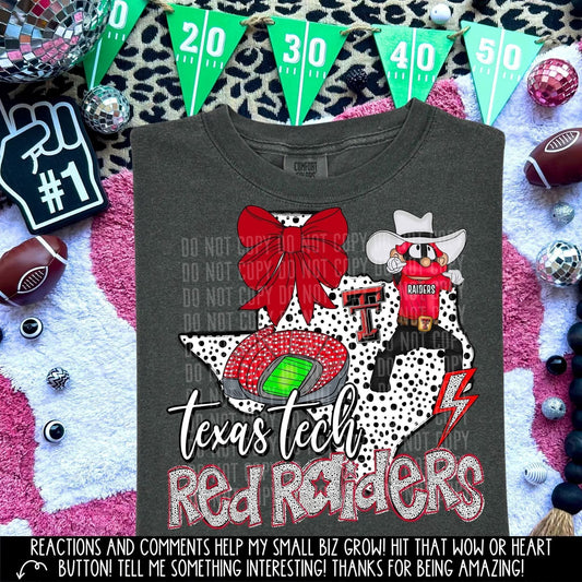 Texas Raiders - DTF TRANSFER (states with mascot) CCDD