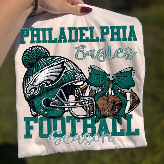 Eagles Beanie helmet bow - DTF TRANSFER (VDS)