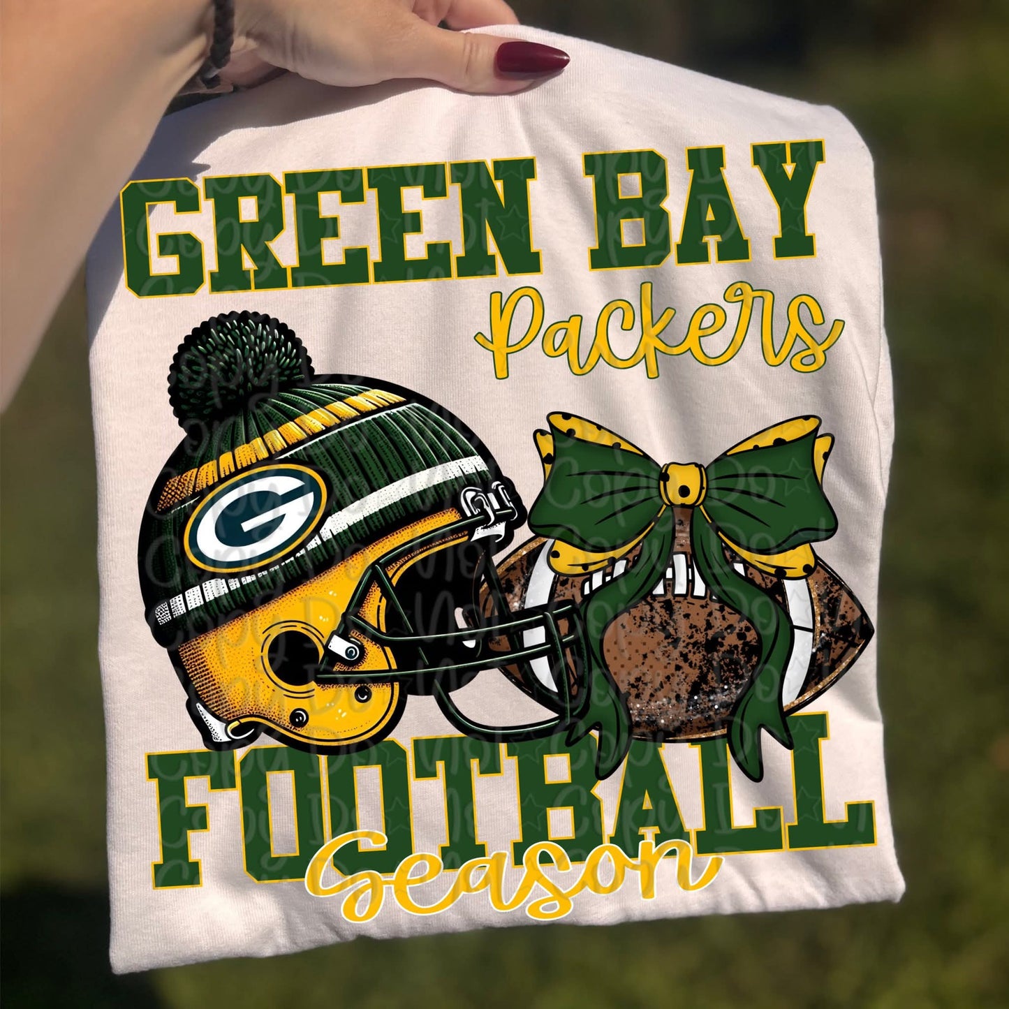 Packers Beanie helmet bow - DTF TRANSFER (VDS)