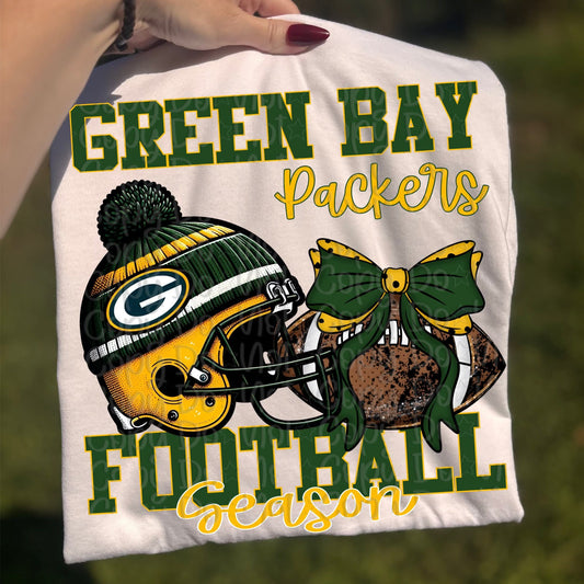 Packers Beanie helmet bow - DTF TRANSFER (VDS)