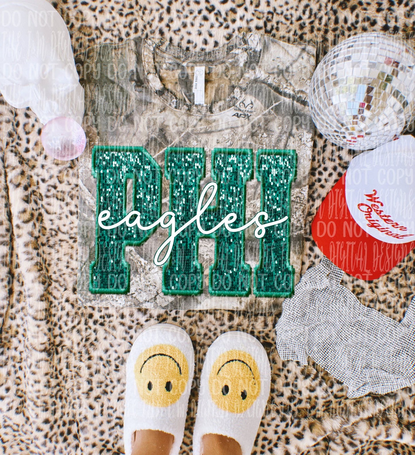 Eagles faux sequin - DTF TRANSFER (JMD)