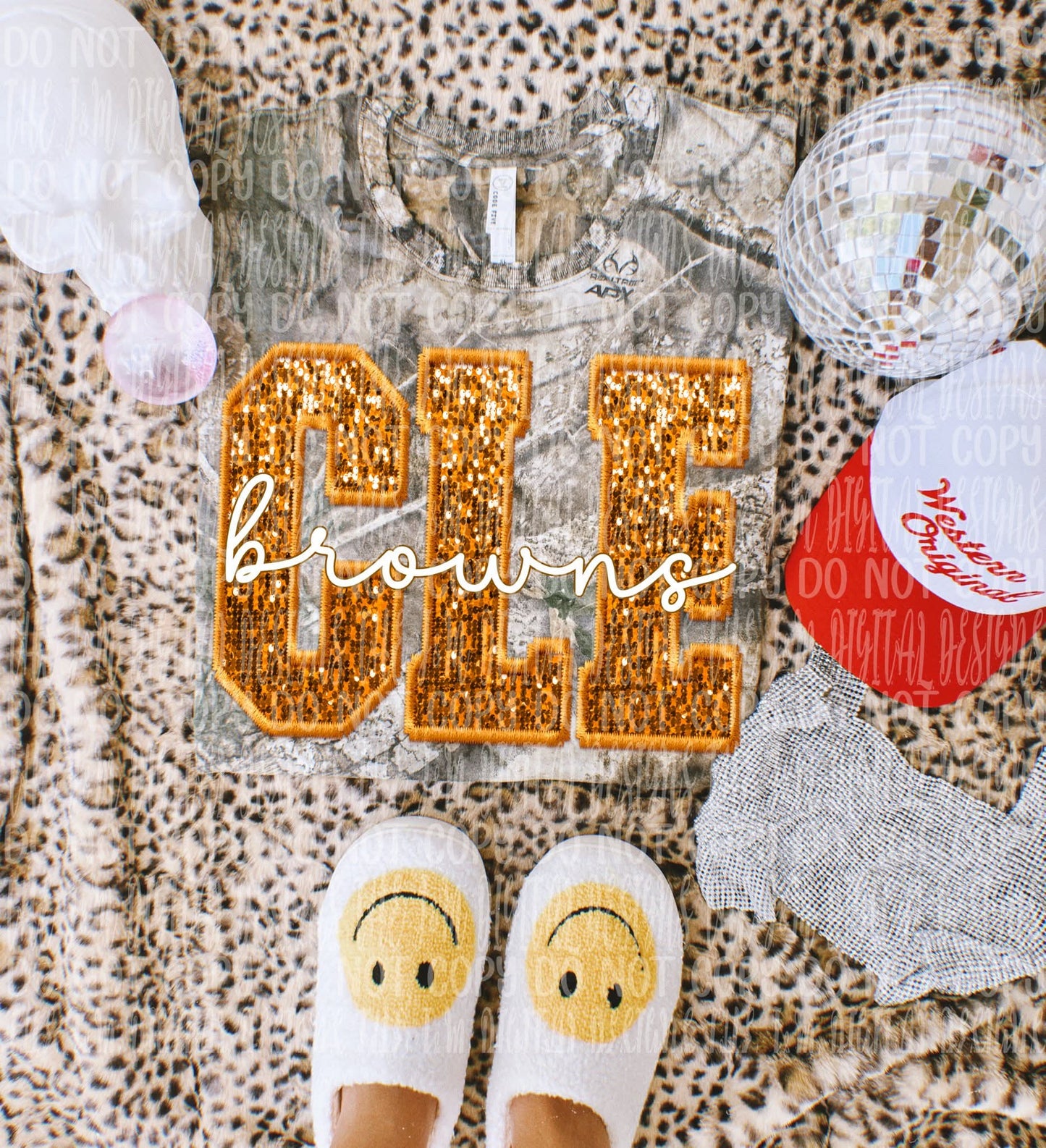 Browns faux sequin - DTF TRANSFER (JMD)