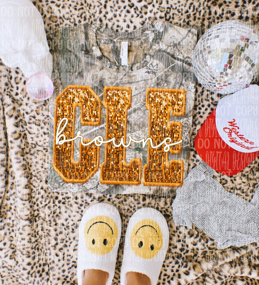 Browns faux sequin - DTF TRANSFER (JMD)