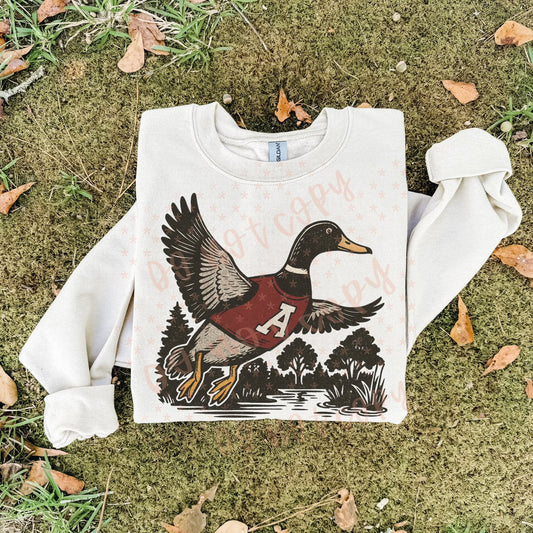 Arkansas Razorbacks ; duck scene - DTF TRANSFER (SYM)