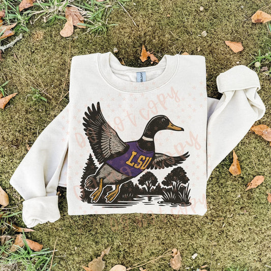 Lsu Tigers ; duck scene - DTF TRANSFER (SYM)