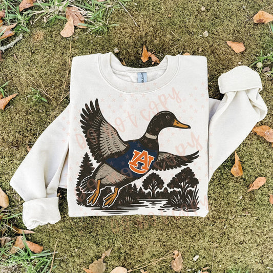 Auburn Tigers ; duck scene - DTF TRANSFER (SYM)