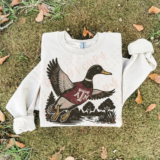 Atm Aggies ; duck scene - DTF TRANSFER (SYM)