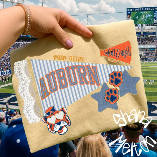 Auburn Tigers - lace pennant - DTF TRANSFER (SYM)