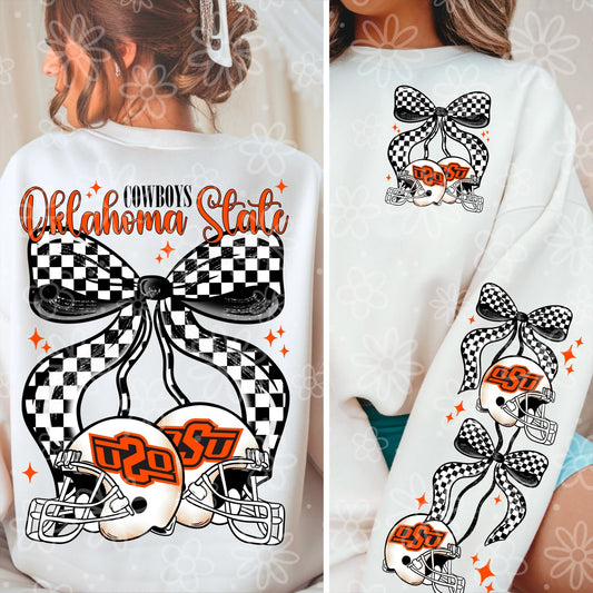 O Cowboys - cherry football - DTF TRANSFER (MMD SEPT25)