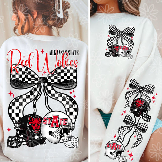 Red wolves - cherry football - DTF TRANSFER (MMD SEPT25)