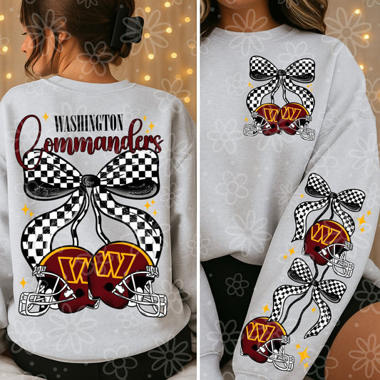 Commanders - cherry football - DTF TRANSFER (MMD SEPT25)