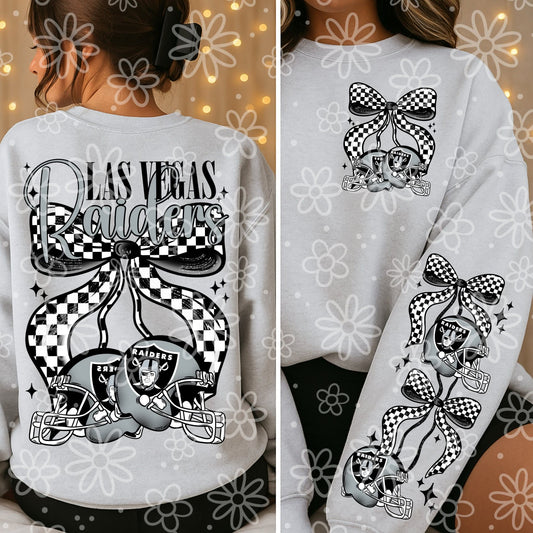 Raiders - cherry football - DTF TRANSFER (MMD SEPT25)