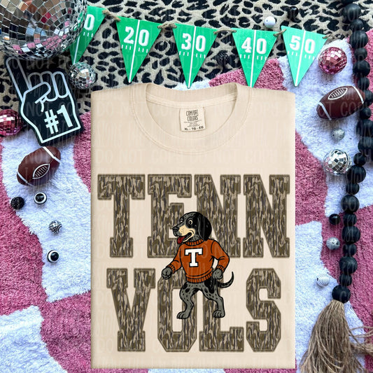 Tenn Vols ; mascot camo stack - DTF TRANSFER (JMD)