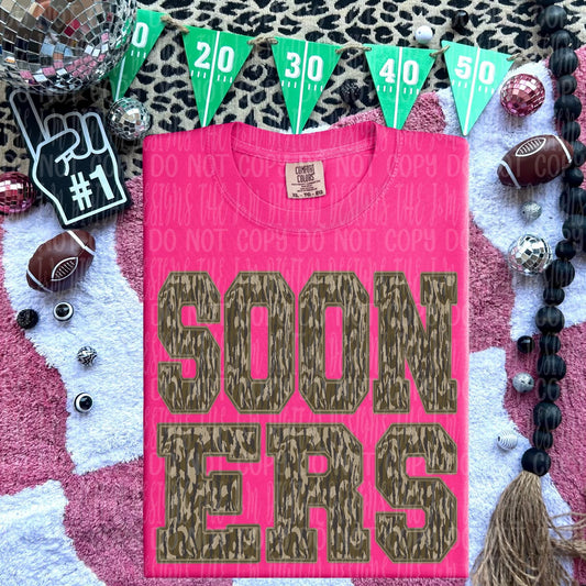 Sooners ; camo stack - DTF TRANSFER (JMD)